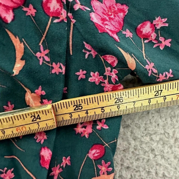 Free People Flower Fields Mini Dress Size Small Emerald Green MSRP $128 Oversize - Picture 10 of 16